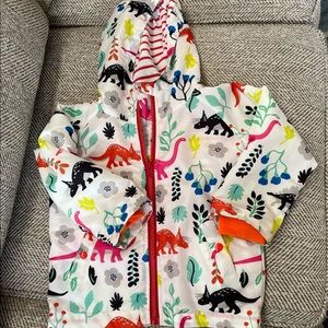 Size 100 Dino raincoat with cotton liner